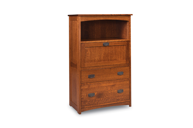 Prairie Mission Laptop Cabinet with file drawer
